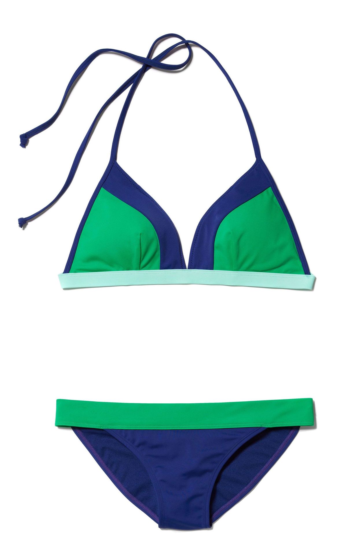 modra, zelena, bela barva bikini