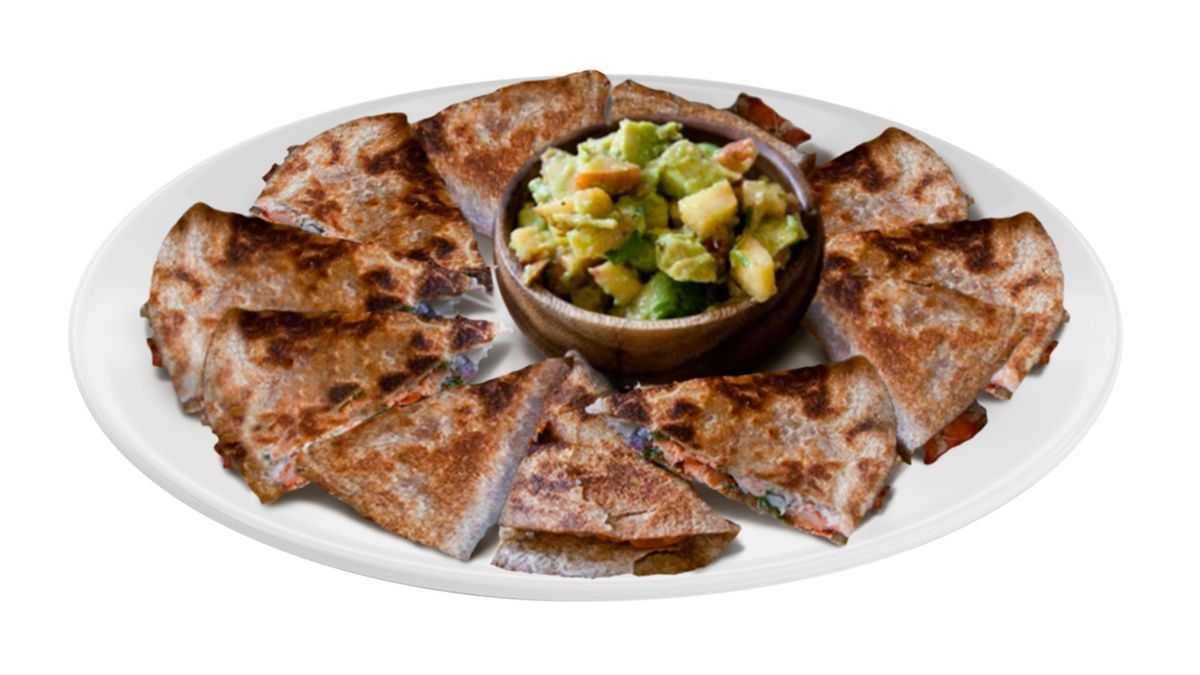 Obiad: quesadilla z łososiem