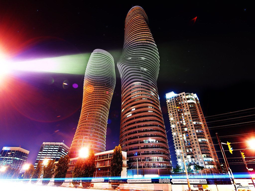 Metropolregion, Nacht, Stadt, Wolkenkratzer, Metropole, Stadtgebiet, Wahrzeichen, Stadtbild, Turm, Hochhaus,