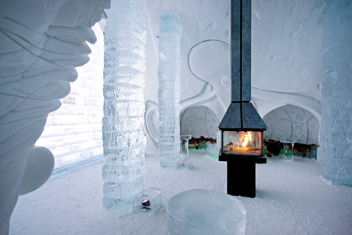 Eishotel, Winter, Schnee, Gefrieren, Eis, Gebäude, Geologisches Phänomen, Arktis,