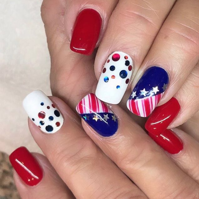 4 juli nail art-ideeën