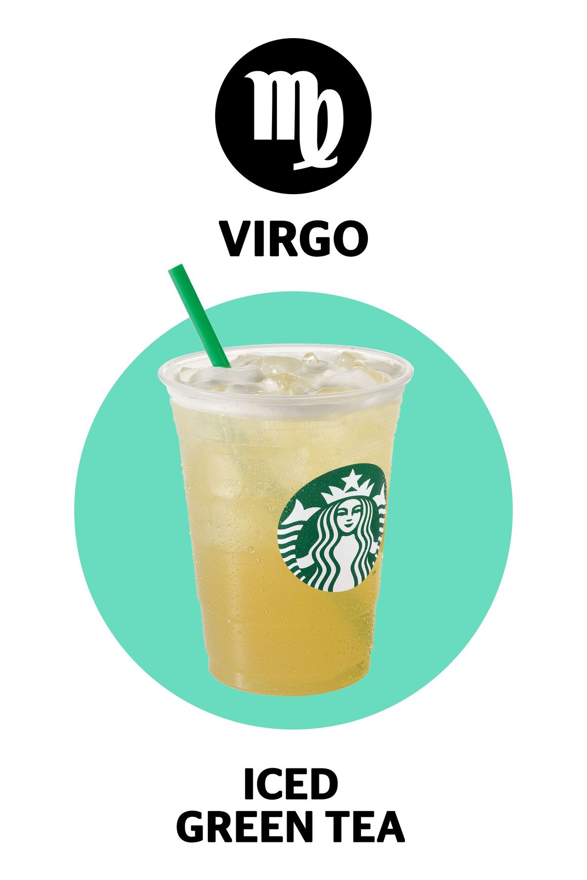 ledeni zeleni čaj, zodiak pijače starbucks