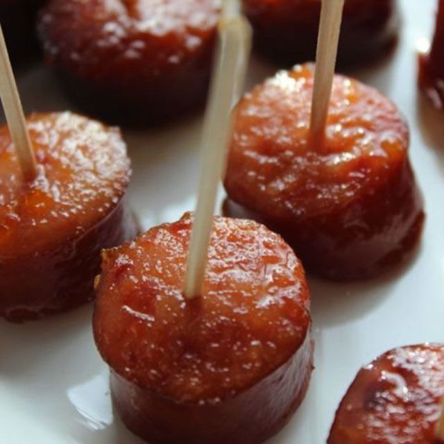 Bourbon glasierte Kielbasa