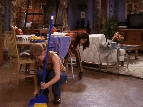 Monica Geller arată bine în timpul curățării