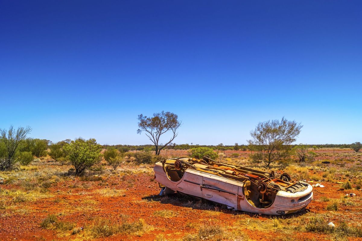 australia, territorio del nord, macchina spazzatura nell