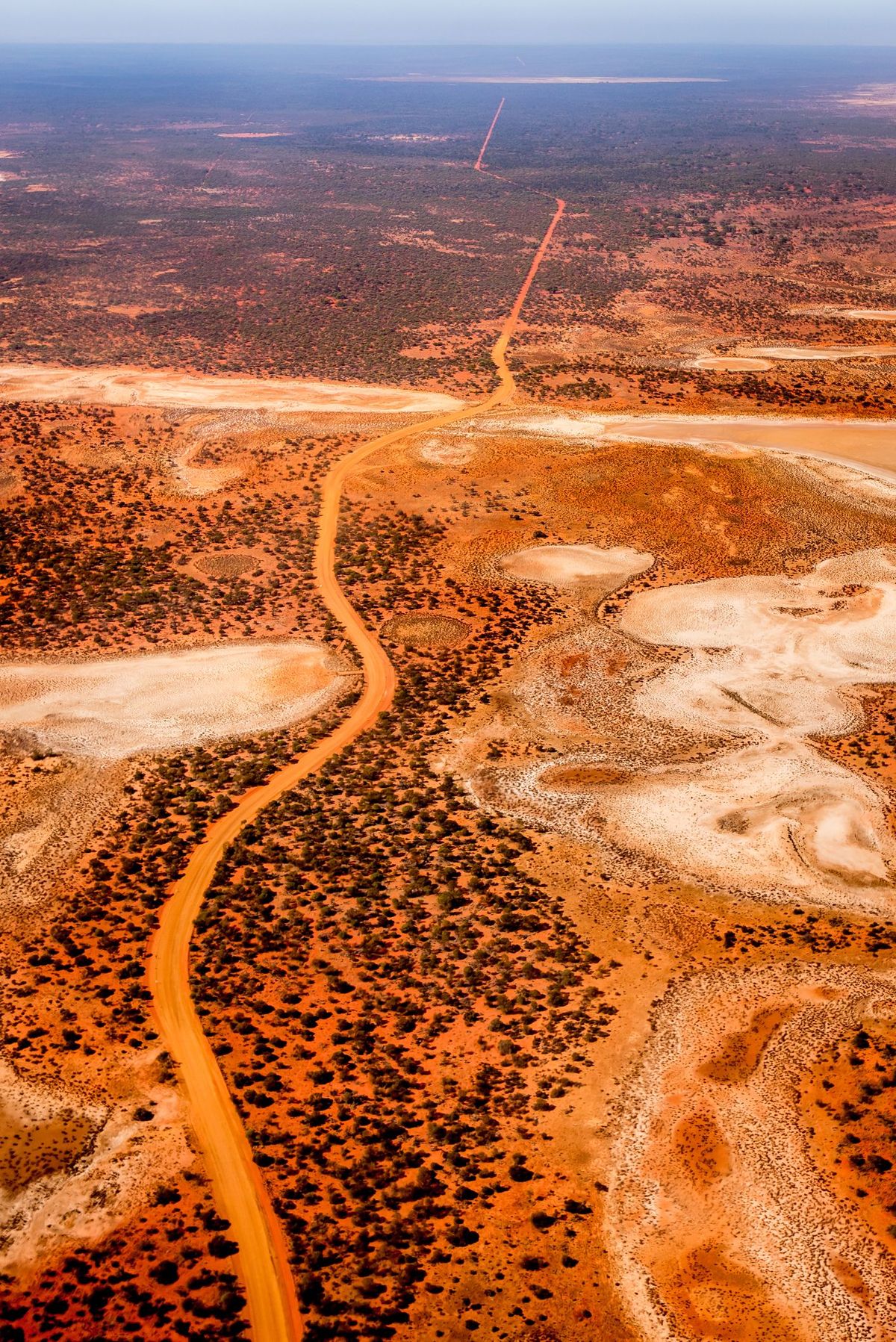 vista aerea sul deserto australiano