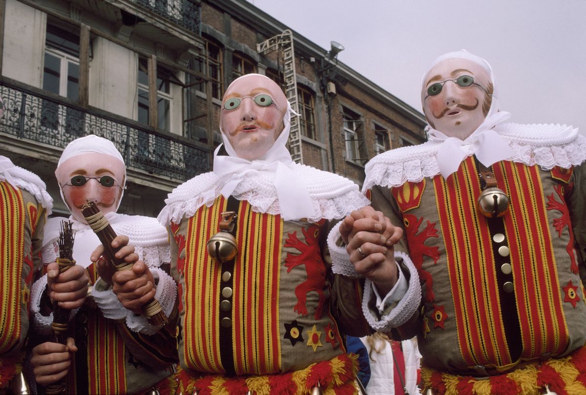 مهرجان في Binche ، بلجيكا -