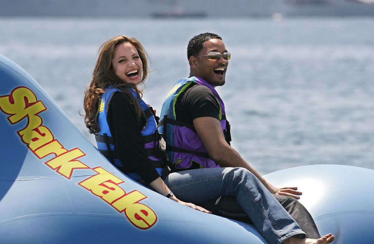 Οι ηθοποιοί των ΗΠΑ Will Smith (R) και ηθοποιός Ang
