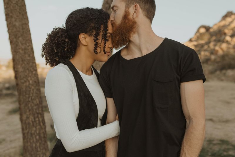 الرجل، تقبيل، المرأة