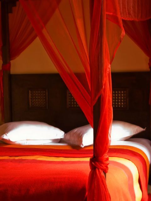 rotes Himmelbett