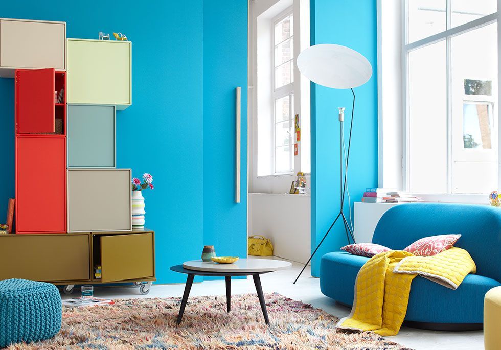 Meubles, Bleu, Prix, Turquoise, Salon, Design d