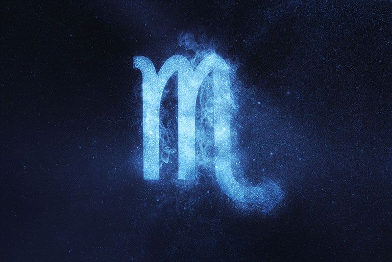 Cung hoàng đạo Scorpio. Nền bầu trời đêm trừu tượng