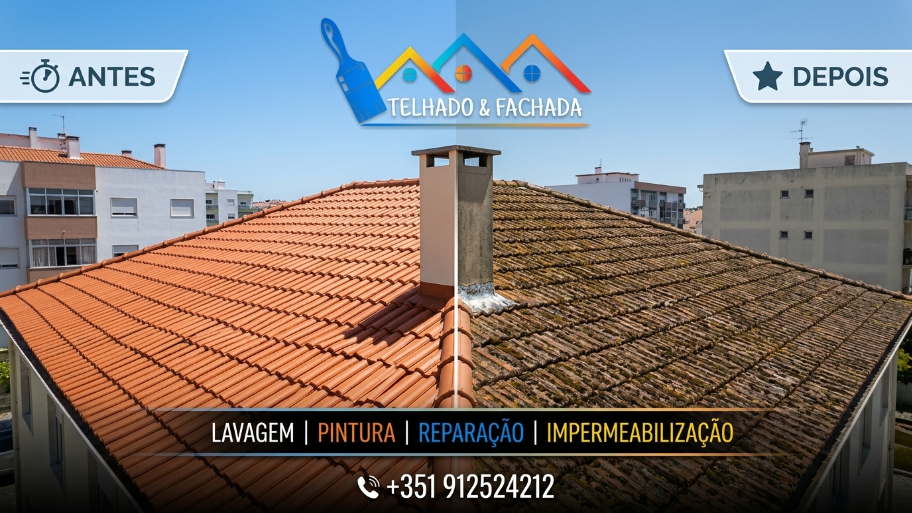 Telhado e Fachada, lavagem, Reparação e pintura foto 8